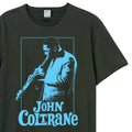 Charcoal-Blue - Side - Amplified Unisex Adult Photo John Coltrane T-Shirt