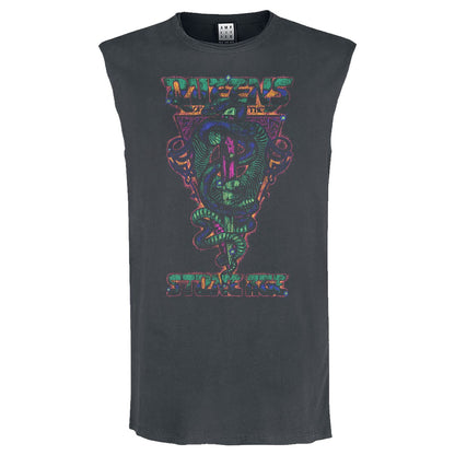 Charcoal - Front - Amplified Mens Serpent Triangle Queens Of The Stone Age Sleeveless Tank Top