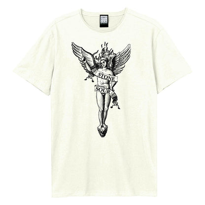 Vintage White - Front - Amplified Unisex Adult Angel Stone Sour Loose Fit T-Shirt