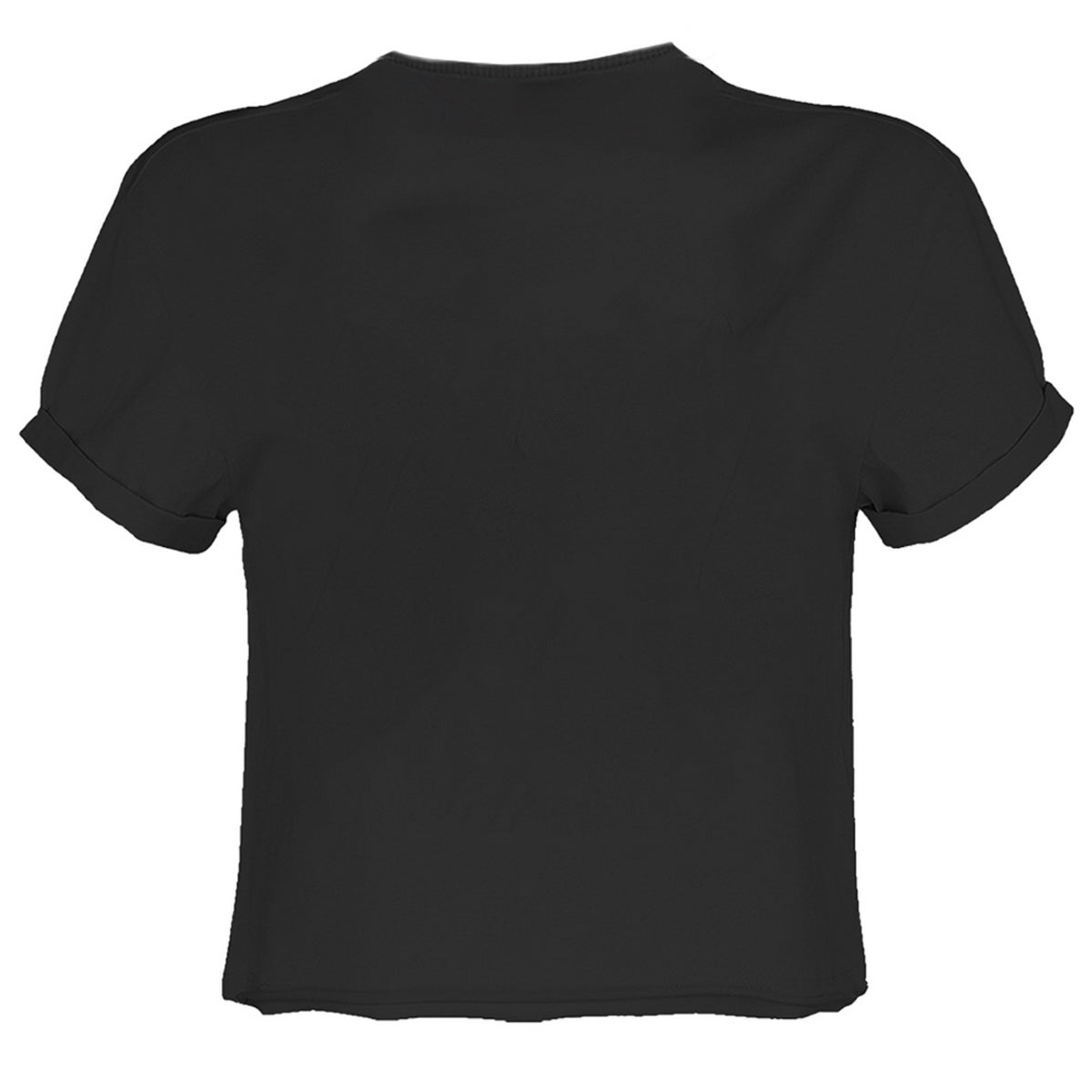 Charcoal - Back - Amplified Womens-Ladies Hand Up Olivia Rodrigo Crop Top