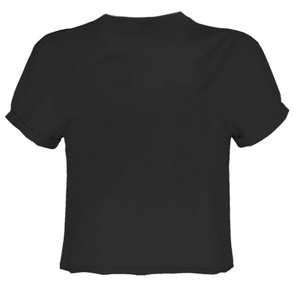 Charcoal - Back - Amplified Womens-Ladies Hand Up Olivia Rodrigo Crop Top