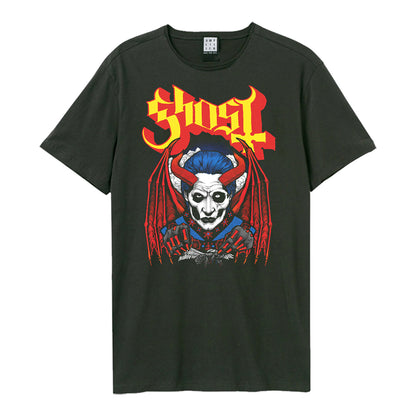 Charcoal - Front - Amplified Unisex Adult Demoniac Ghost T-Shirt