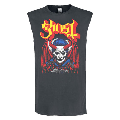 Charcoal - Front - Amplified Unisex Adult Demoniac Ghost Sleeveless Tank Top