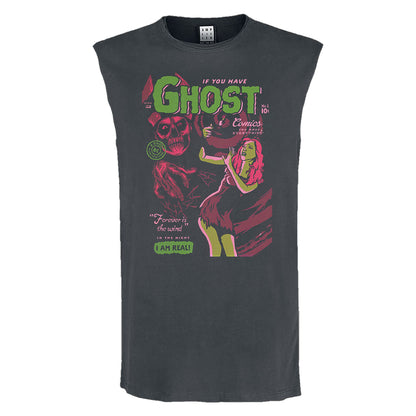 Charcoal - Front - Amplified Unisex Adult Forever Is The Wind Ghost Sleeveless Tank Top