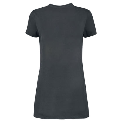 Charcoal - Back - Amplified Womens-Ladies Forever Is The Wind Ghost T-Shirt Dress