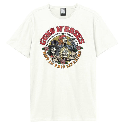 Vintage White - Front - Amplified Unisex Adult North American Tour Guns N Roses T-Shirt