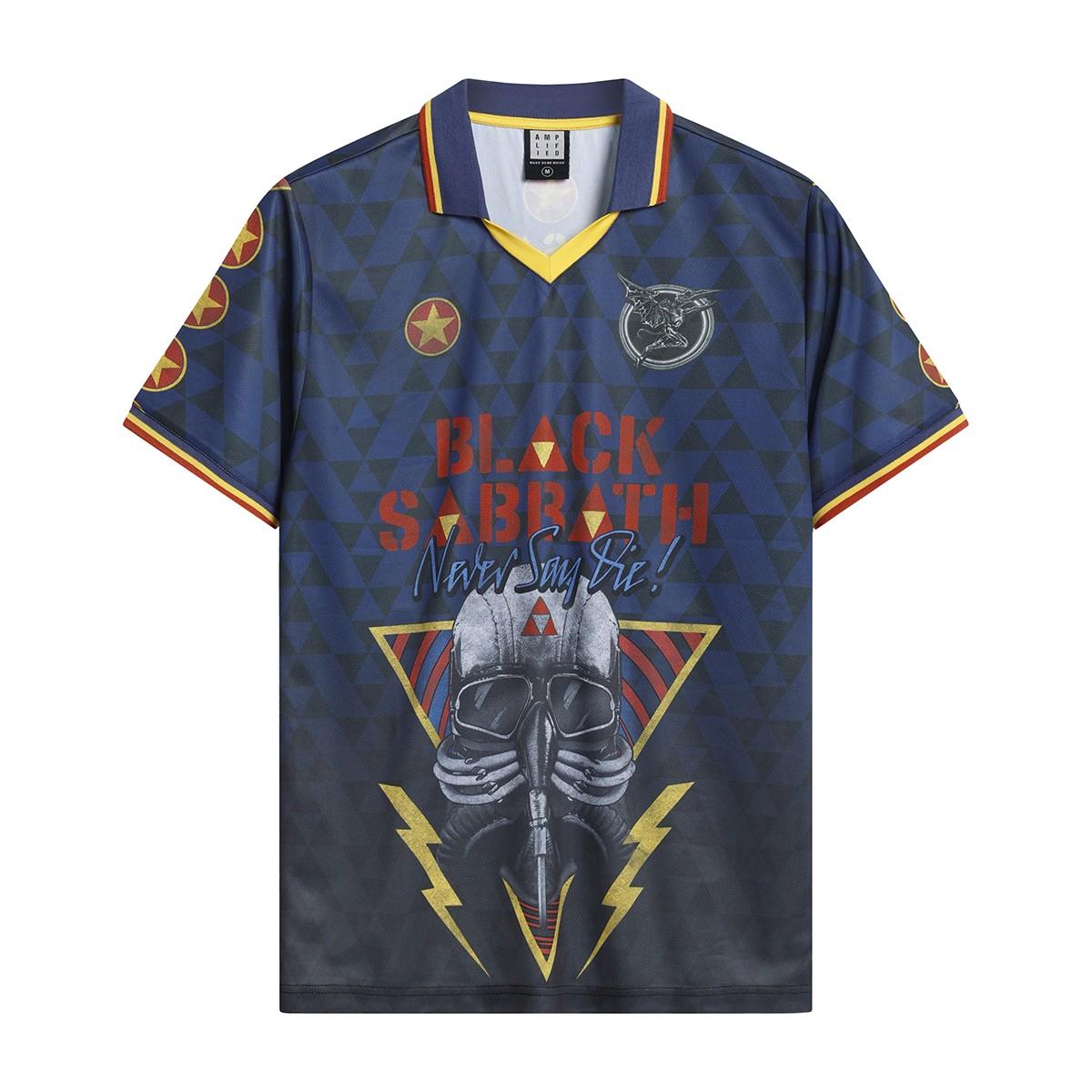 Multicoloured - Front - Amplified Unisex Adult Never Say Die Black Sabbath Jersey