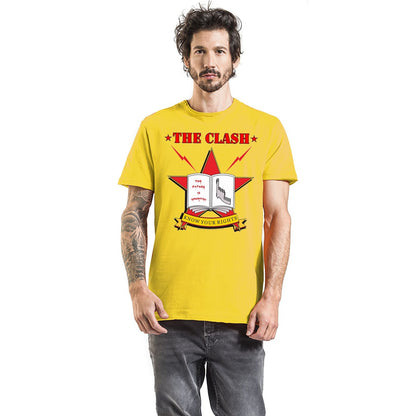 Yellow - Back - Amplified Unisex Adult Know Your Rights The Clash T-Shirt