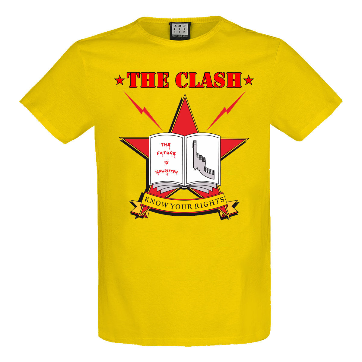 Yellow - Front - Amplified Unisex Adult Know Your Rights The Clash T-Shirt
