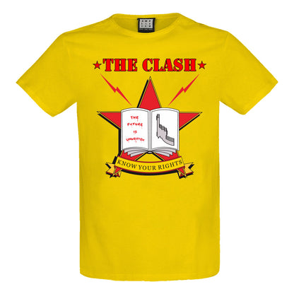Yellow - Front - Amplified Unisex Adult Know Your Rights The Clash T-Shirt