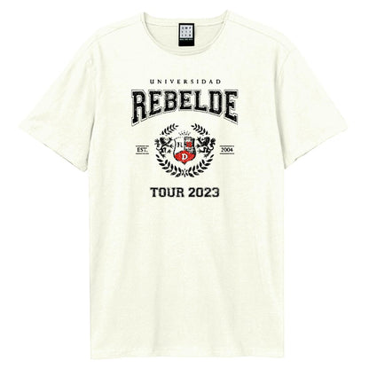 Vintage White - Front - Amplified Unisex Adult Universidad RBD T-Shirt