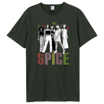 Charcoal - Front - Amplified Unisex Adult Group Shot And Logo T-Shirt