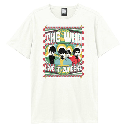 Vintage White - Front - Amplified Unisex Adult Paisley Live In Concert The Who T-Shirt