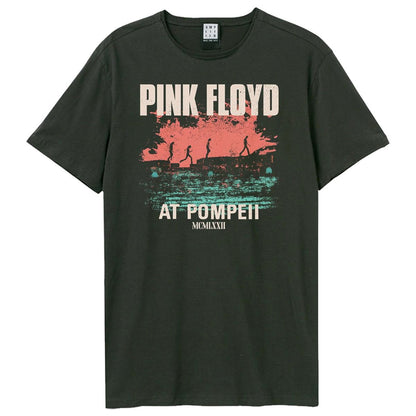 Charcoal - Front - Amplified Unisex Adult Pompeii Album Cover Pink Floyd T-Shirt