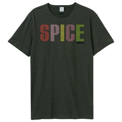 Charcoal - Front - Amplified Unisex Adult Spice Girls Logo T-Shirt