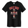 Black - Front - Amplified Unisex Adult Christmas Hat Band Guns N Roses T-Shirt