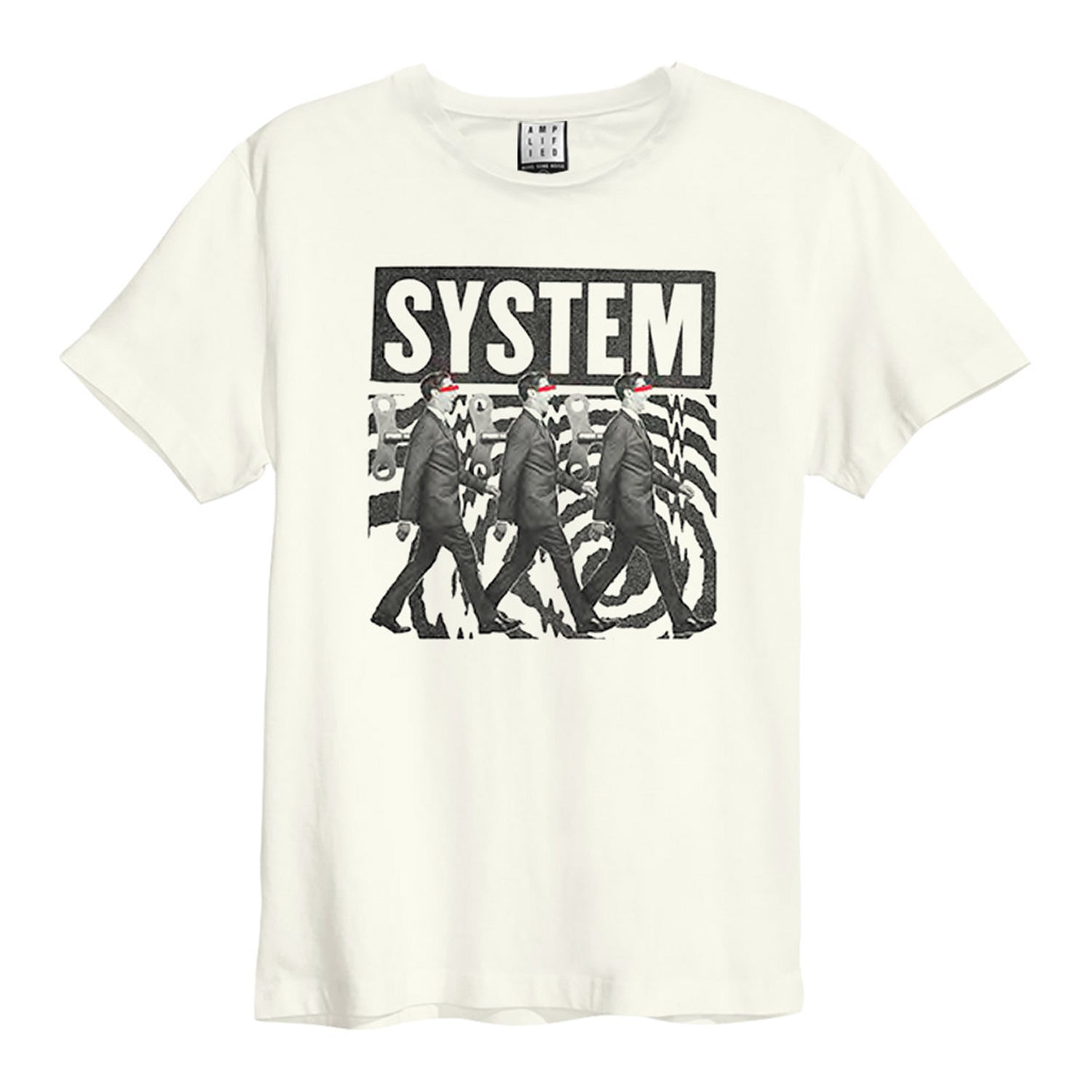 Vintage White - Front - Amplified Unisex Adult Wind Up Systems Of A Down T-Shirt
