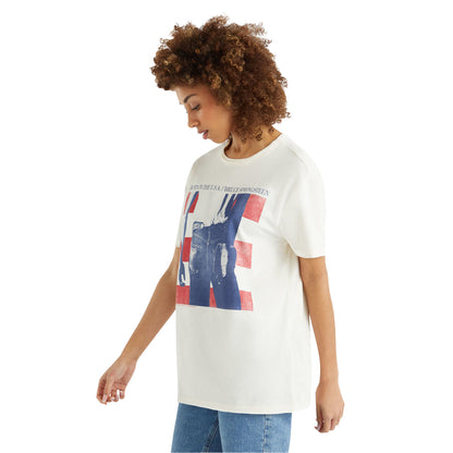 Vintage White - Side - Amplified Unisex Adult Born In The USA Bruce Springsteen T-Shirt