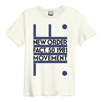 Vintage White - Front - Amplified Unisex Adult Movement New Order T-Shirt