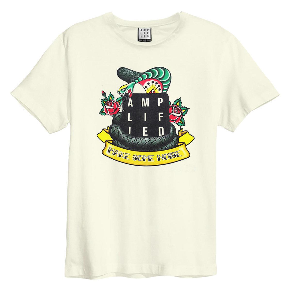 Vintage White - Front - Amplified Unisex Adult Serpent Tattoo T-Shirt