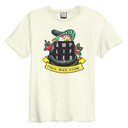 Vintage White - Front - Amplified Unisex Adult Serpent Tattoo T-Shirt