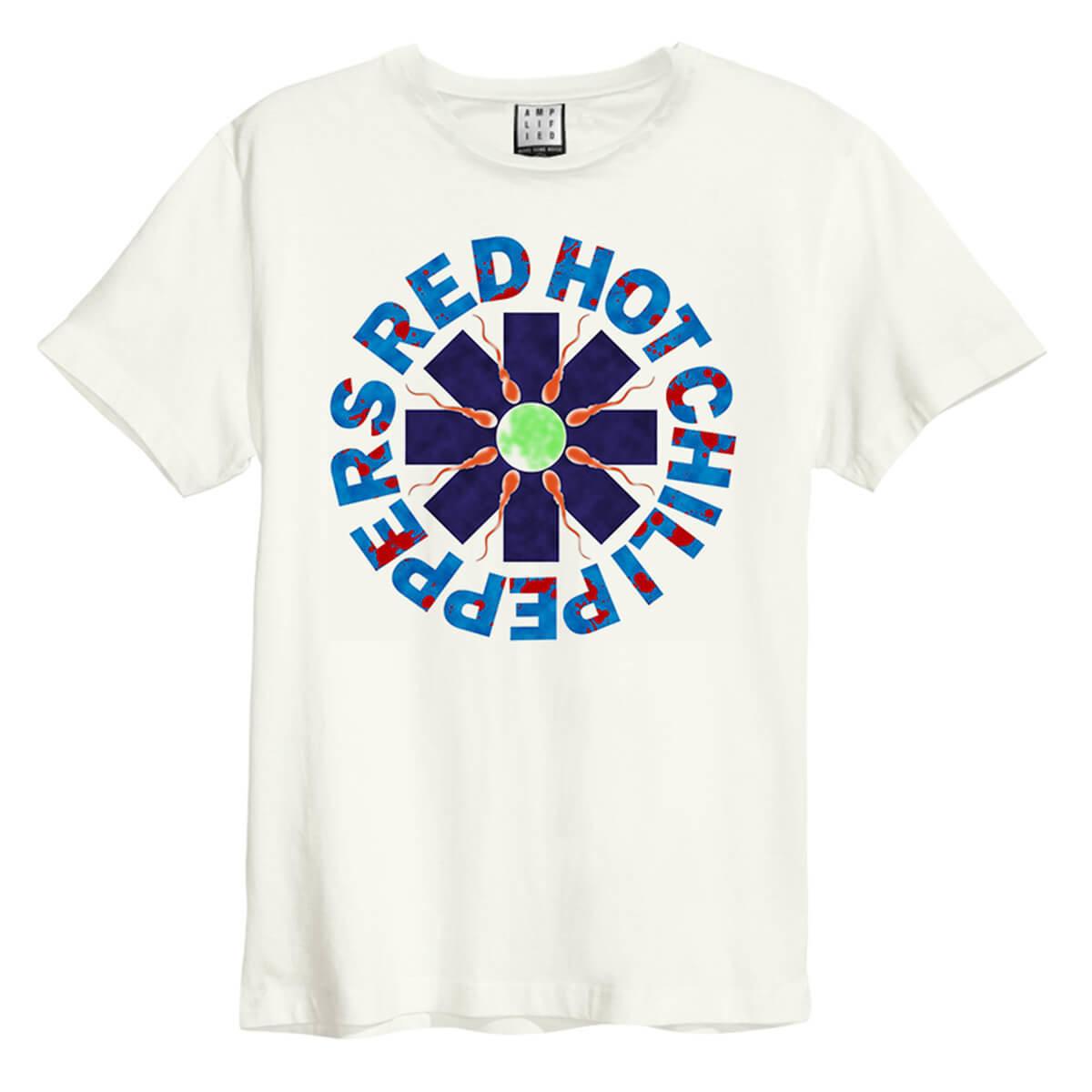 Vintage White - Front - Amplified Unisex Adult The Big Race Red Hot Chili Peppers T-Shirt