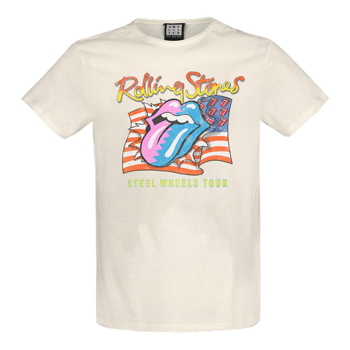 Vintage White - Front - Amplified Unisex Adult Steel Wheels Vintage T-Shirt