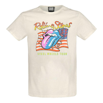 Vintage White - Front - Amplified Unisex Adult Steel Wheels Vintage T-Shirt