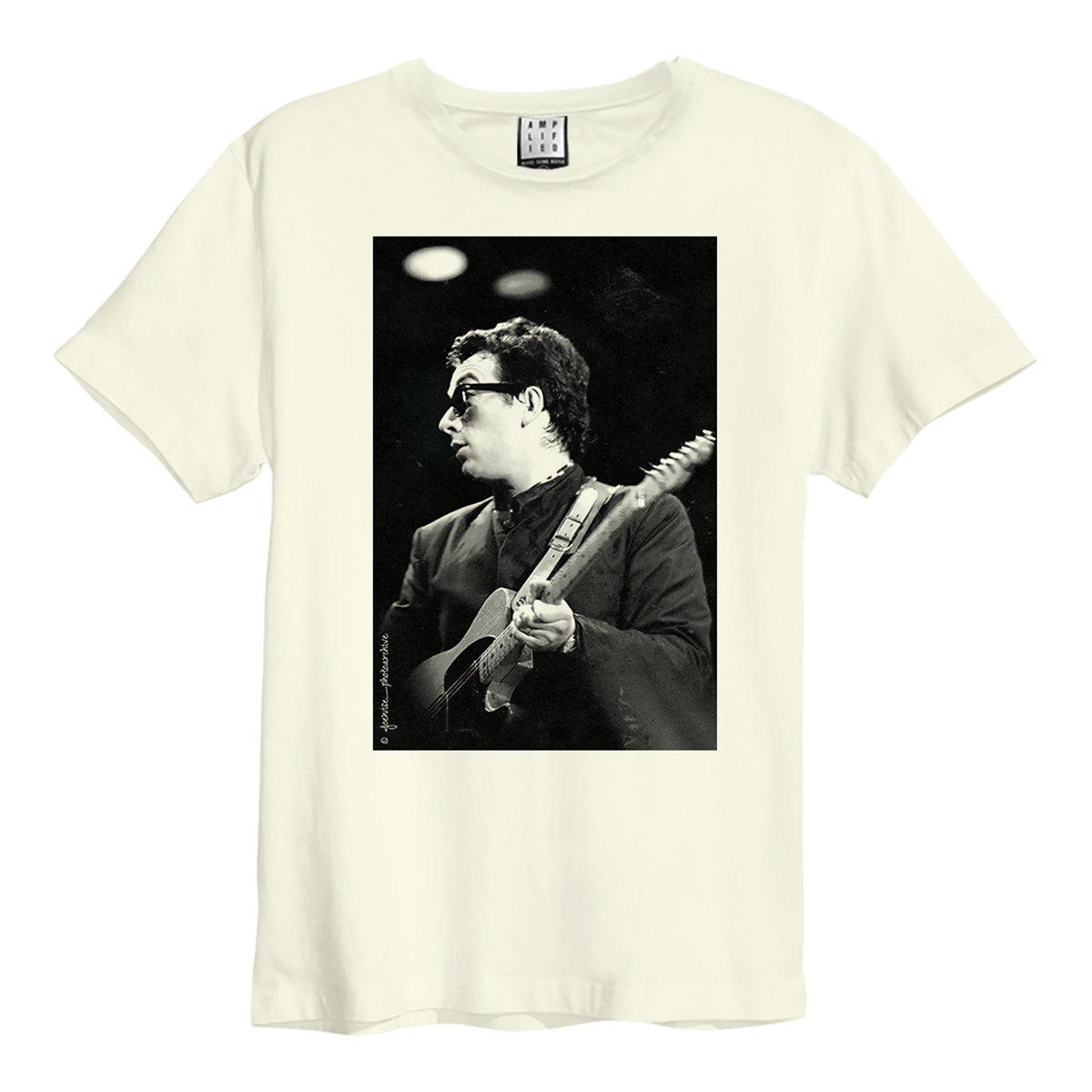 Vintage White - Front - Amplified Unisex Adult Elvis Costello Joe Wise T-Shirt