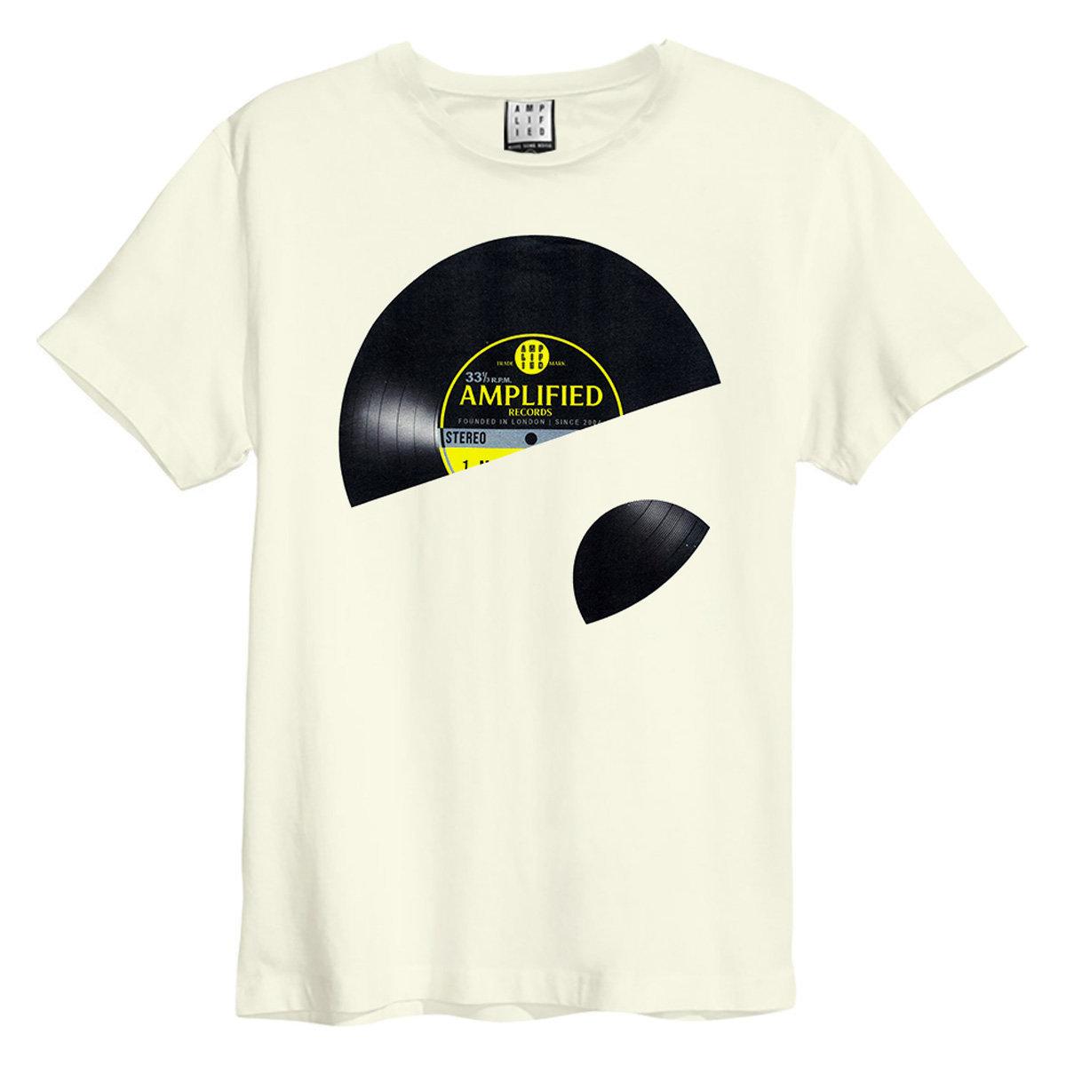 Vintage White - Front - Amplified Unisex Adult Vinyl Sleeve T-Shirt