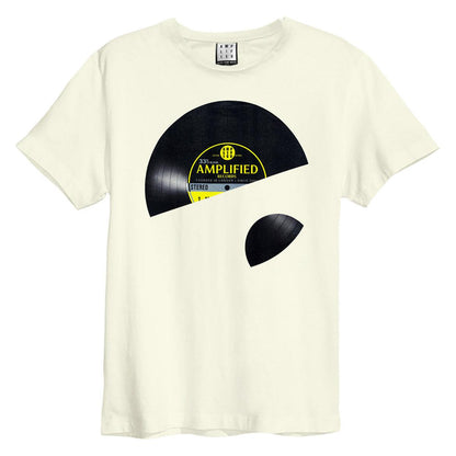 Vintage White - Front - Amplified Unisex Adult Vinyl Sleeve T-Shirt
