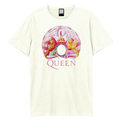 Vintage White - Front - Amplified Unisex Adult Night At The Opera Crest Queen T-Shirt