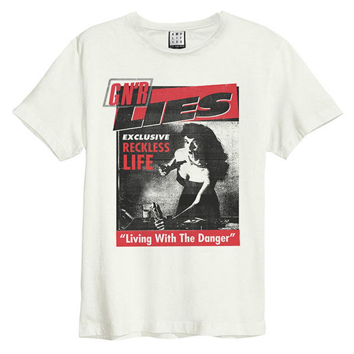 Vintage White - Front - Amplified Unisex Adult Lies Guns N Roses T-Shirt