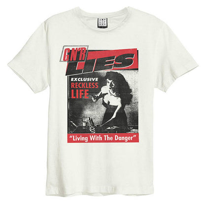 Vintage White - Front - Amplified Unisex Adult Lies Guns N Roses T-Shirt