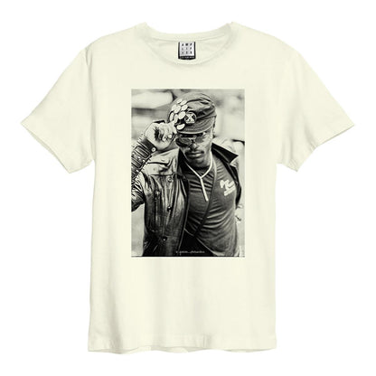 Vintage White - Front - Amplified Unisex Adult Charles Alexander Joe Wise T-Shirt