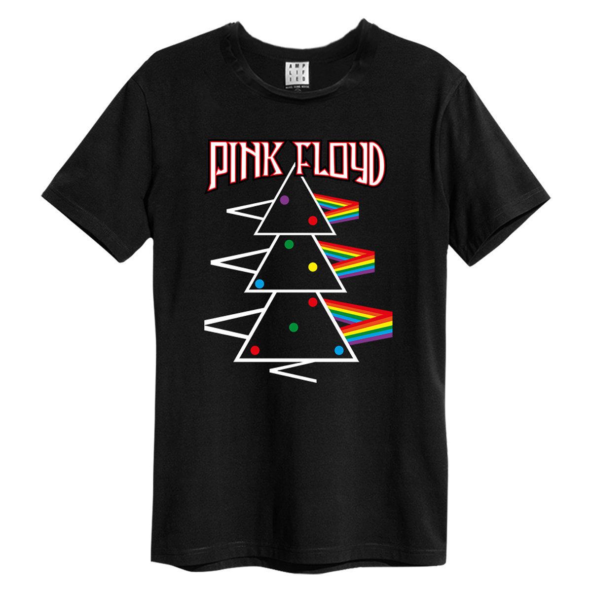Black - Front - Amplified Unisex Adult Pyramid Tree Pink Floyd T-Shirt