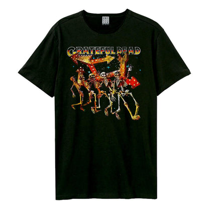 Black - Front - Amplified Unisex Adult Dancing Skellies Grateful Dead T-Shirt