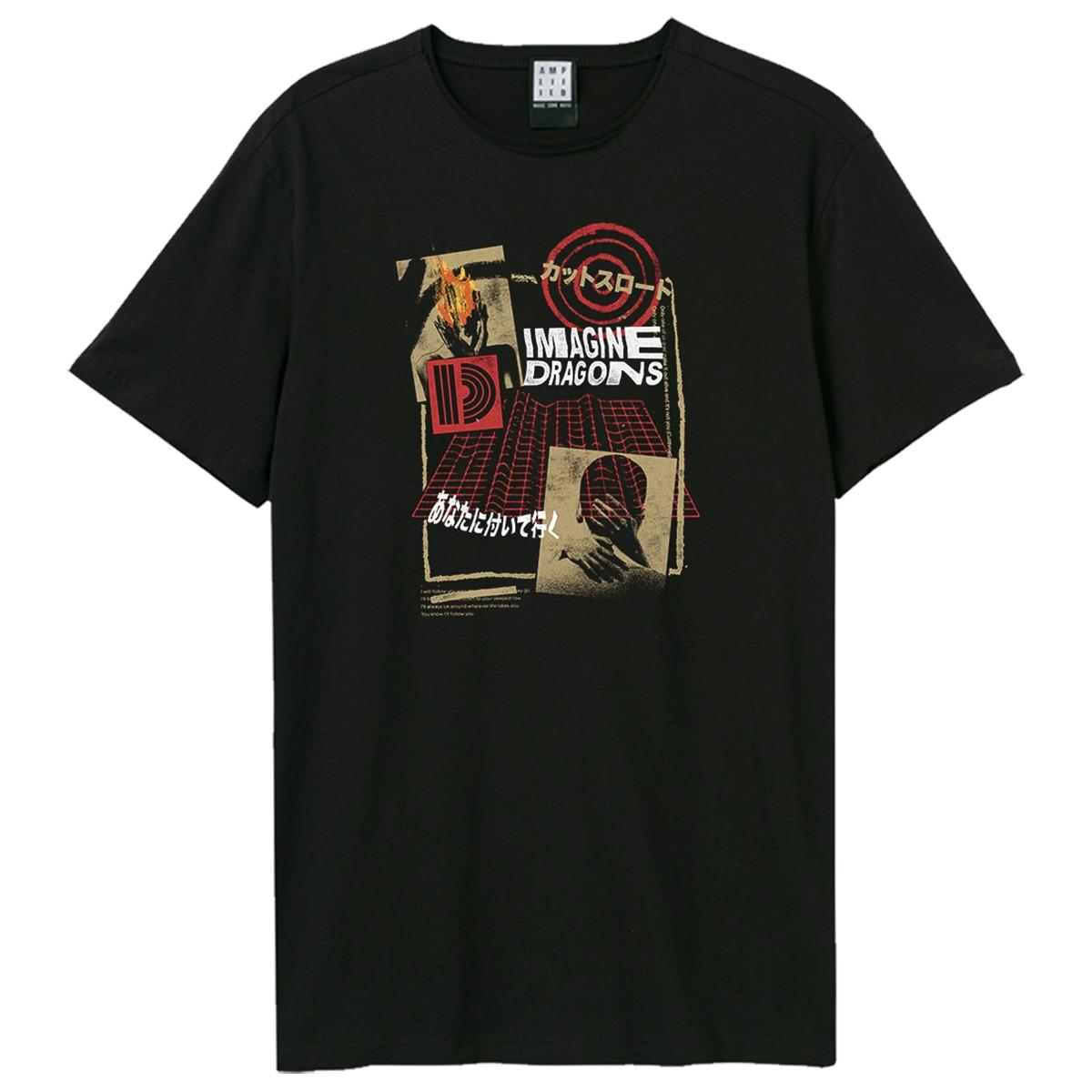 Black - Front - Amplified Unisex Adult Follow You Imagine Dragons T-Shirt