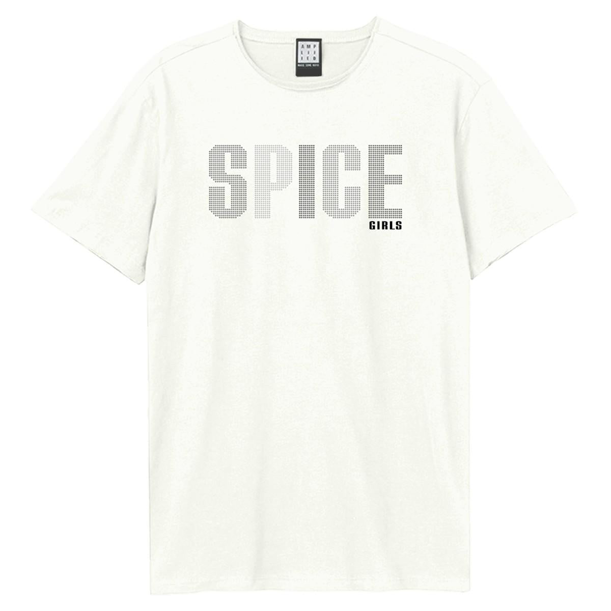 Vintage White - Front - Amplified Unisex Adult Spice Girls Logo T-Shirt