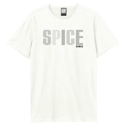 Vintage White - Front - Amplified Unisex Adult Spice Girls Logo T-Shirt