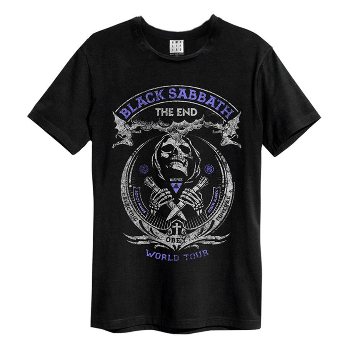 Black - Front - Amplified Unisex Adult The End Black Sabbath T-Shirt