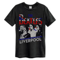 Black - Front - Amplified Unisex Adult Liverpool The Beatles T-Shirt