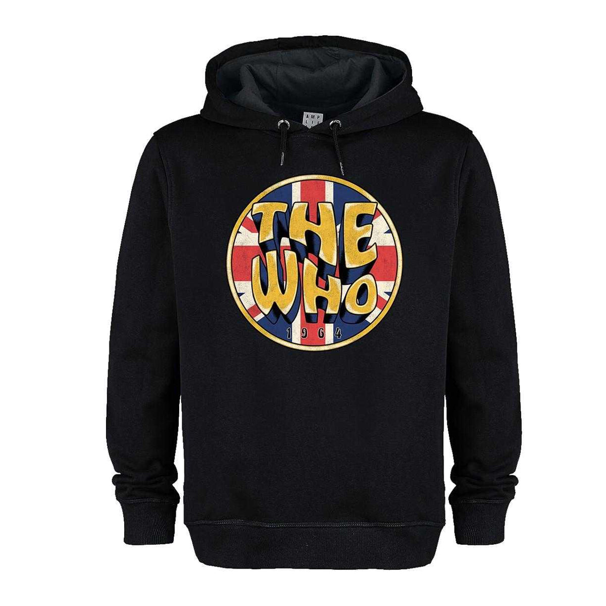 Black - Front - Amplified Unisex Adult Union Jack Circle The Who Hoodie