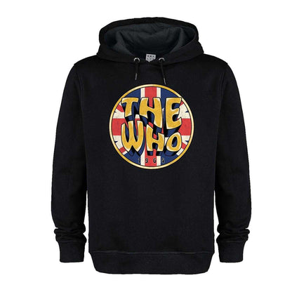 Black - Front - Amplified Unisex Adult Union Jack Circle The Who Hoodie