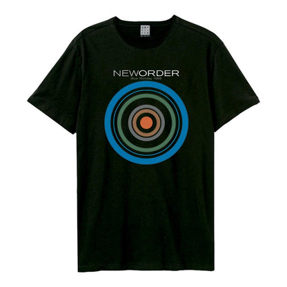 Black - Front - Amplified Unisex Adult Blue Monday New Order T-Shirt