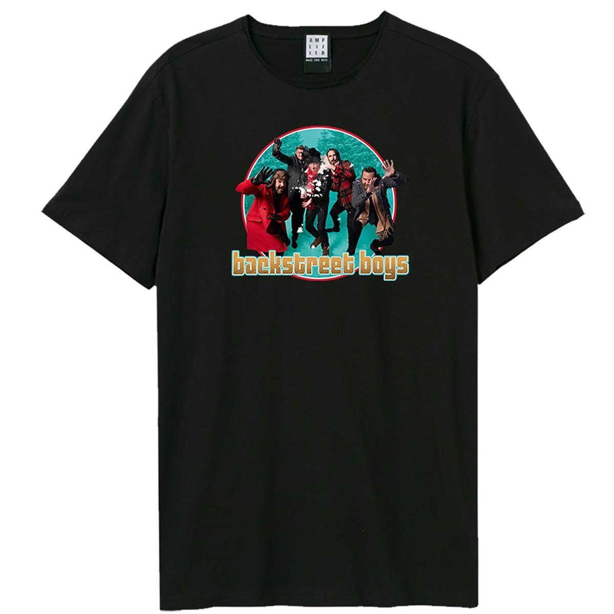 Black - Front - Amplified Unisex Adult Circle Backstreet Boys T-Shirt