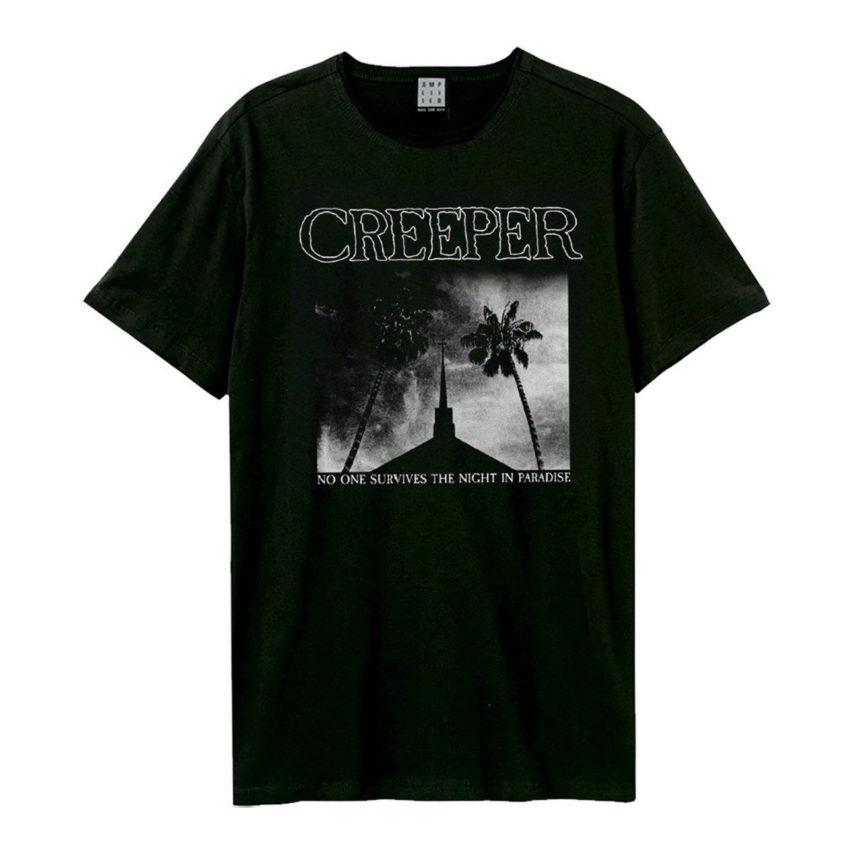 Black - Front - Amplified Unisex Adult Night In Paradise Creeper T-Shirt