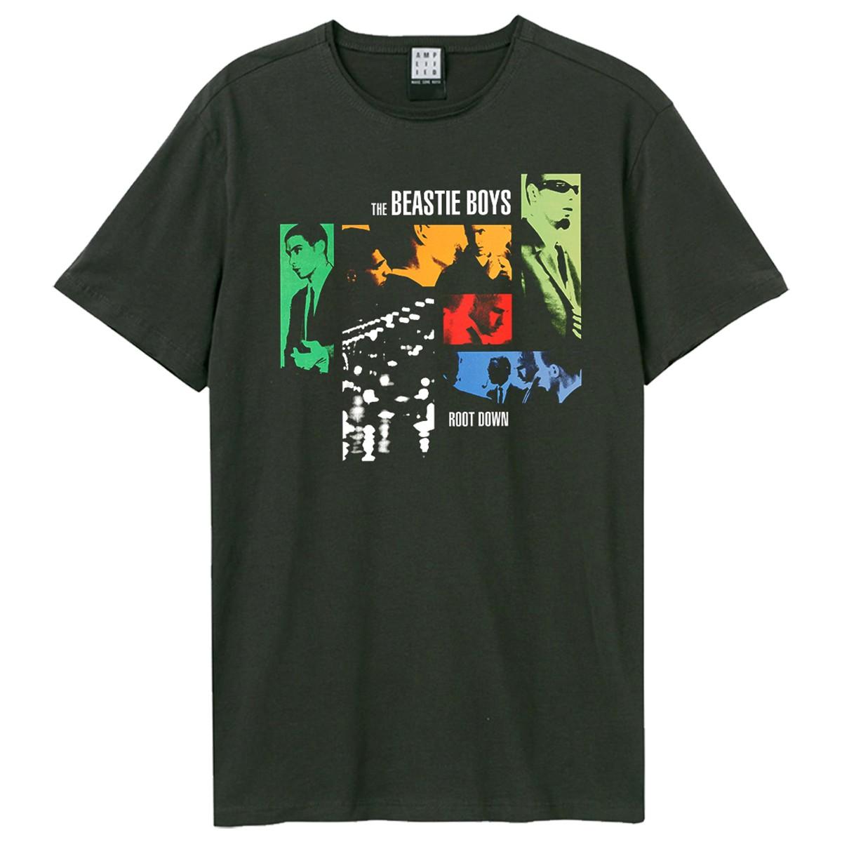 Charcoal - Front - Amplified Unisex Adult Root Down Beastie Boys T-Shirt