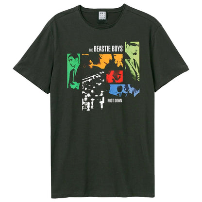 Charcoal - Front - Amplified Unisex Adult Root Down Beastie Boys T-Shirt