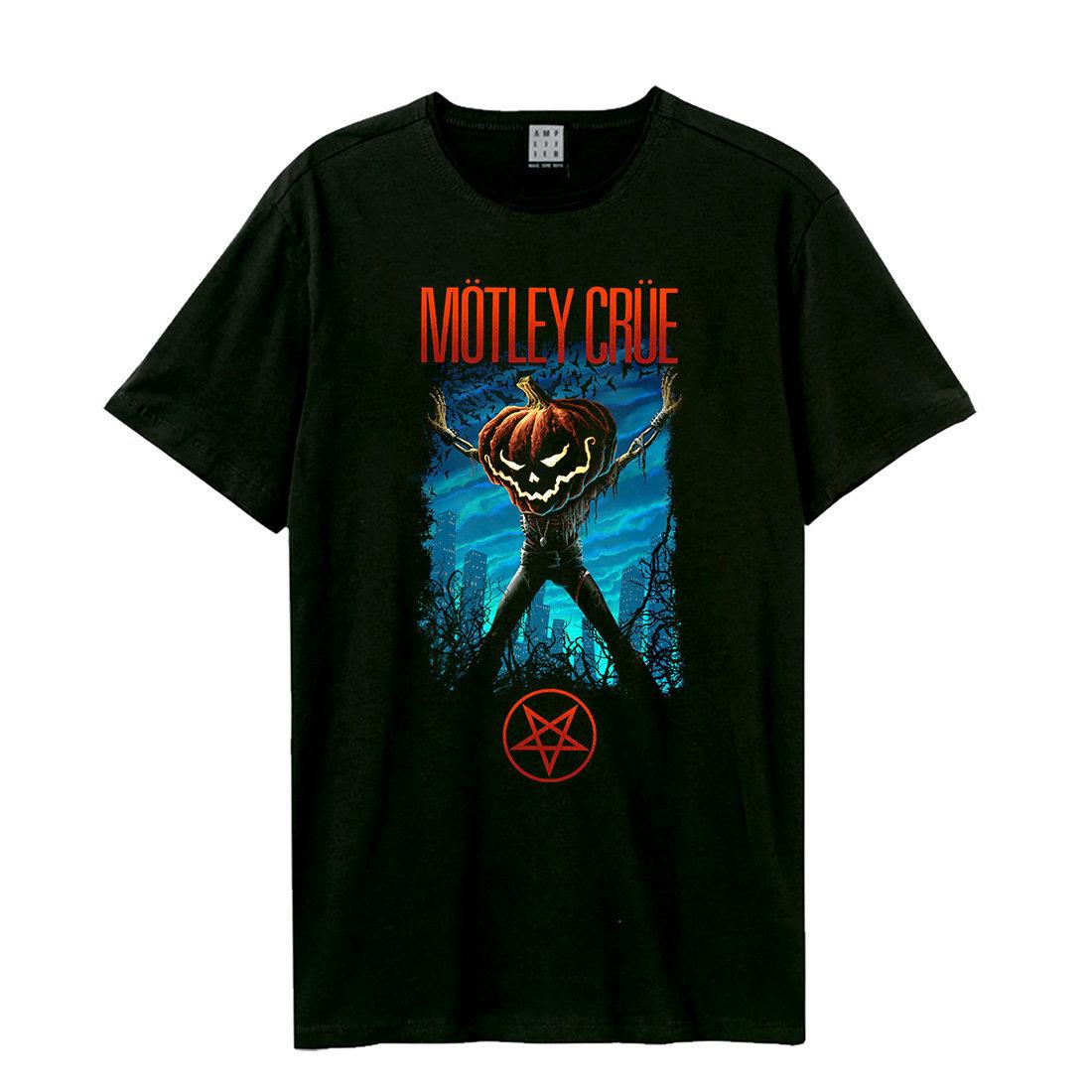 Black - Front - Amplified Unisex Adult Pumpkin Head Motley Crue T-Shirt